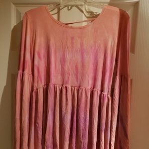 Brightly twisted tie dye shirt